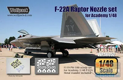 WPD48052 1:48 Wolfpack F-22A Raptor Nozzle Set (ACA Kit) #48052 • $29.74