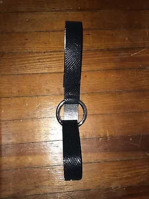 Black Leather Belt Silver Tone Buckle And O Ring Buckle Stamped Michael Kors • $9.95