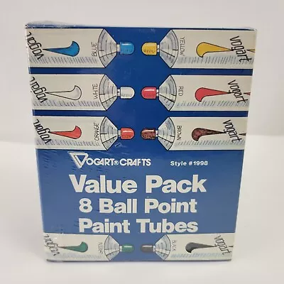 8 Vogart Crafts Decorate Embroider Ball Point Paint Tubes #1998 Sealed Vintage  • $29.95