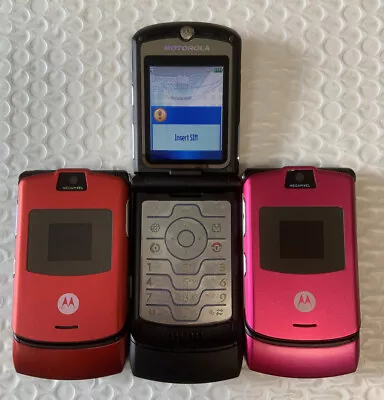 Motorola RAZR V3 Flip Bluetooth MP4 Video Unlocked GSM Mobile Phone 8 Colors • $33.66