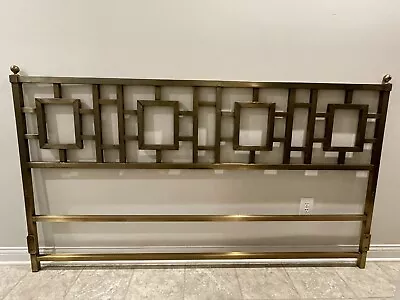 Vintage Mastercraft Greek Key King Size Brass Headboard MCM • $1399