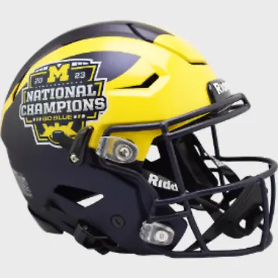 Michigan Wolverines 2023 National Champions SpeedFlex Football Helmet Painted Wi • $649.99
