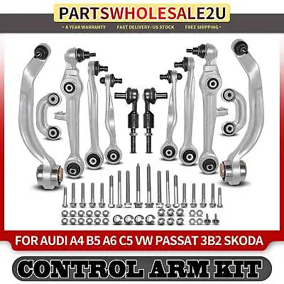 Control Arm Ball Joint Tie Rod Sway Bar Link Kit For Audi A4 A6 S4 13-PCS Passat • $123.99