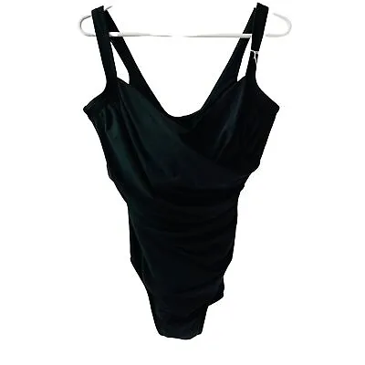Women’s Swimsuit Miraclesuit 16DD Solid Black NEW • $125