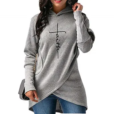 New 2018 Fashion Faith Print Sweatshirt Female Sweatshirts Kawaii Women Hoodies • $22.24