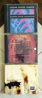 Lot (3) NINE INCH NAILS CDs:  Pretty Hate Machine March Of The Pigs Downward • $14.90