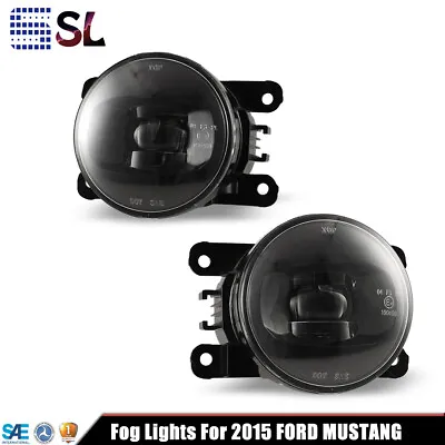 For 2015-2017 Ford Mustang Clear Lens Pair Bumper Fog Lights Front Driving Lamps • $46.99