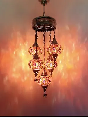Turkish Moroccan Mosaic Ceiling Hanging Lamp Pendant Light Fixture • $162