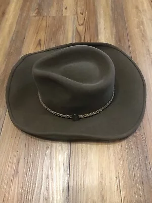 Vintage Stetson American Buffalo Collection Hat 3x Buffalo Felt Size 7 1/8 57 • $48.99