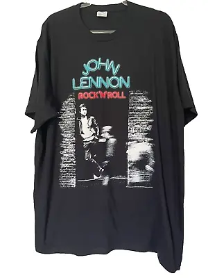 John Lennon Beatles 3XL T Shirt Pop Rock Roll Music Indie Liverpool Yoko Ono Men • £25