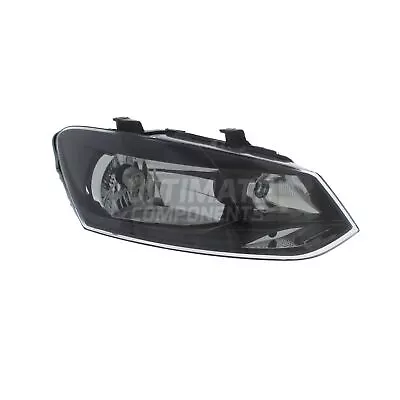 VW Polo Headlight Mk5 6R Hatchback 2009-2014 H4 Bulb Headlamp Drivers Side Right • $103.34