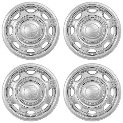 4 CHROME 2010-2021 Ford F150 XL 17' Wheel Skins Hubcaps 8 Slot Steel Rim Covers • $96.59