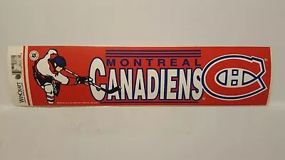 MONTREAL CANADIENS  Vintage Team Bumper Sticker (1990's) Decal Strip • $8.99