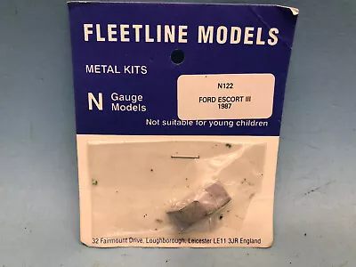 FLEETLINE 'N' GAUGE WHITE METAL KIT N122 MK 3 FORD ESCORT  Rb2-box2 • £4.50