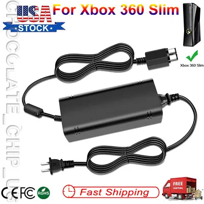 $17.95 • Buy For Xbox 360 Slim Console Power Supply Brick AC Adapter Charger With Power Cord