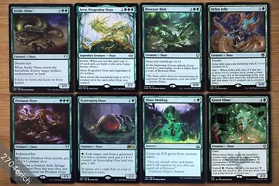 Set 8 Green Ooze Creatures *NM* Magic MTG Green Slime Ochre Jelly Biowaste Blob • $5.99