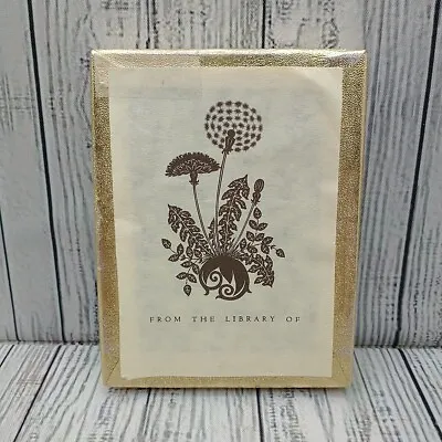 Vtg Antioch Bookplate Co Dandelion Botanical From The Library Of 9 Bookplates • $17.59