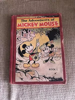 Rare Adventures Of Mickey Mouse Book 1 1931 Walt Disney David McKay • $199