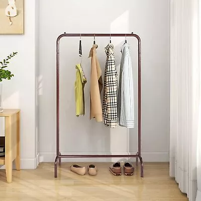 Moveable Metal Clothes Rail Rack Storage Garment Shelf Display Hanging Stand USA • $19.99