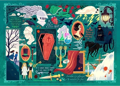 Gibsons Book Club: Gothic Novels Jigsaw Puzzle (1000 Pieces) • £15.03