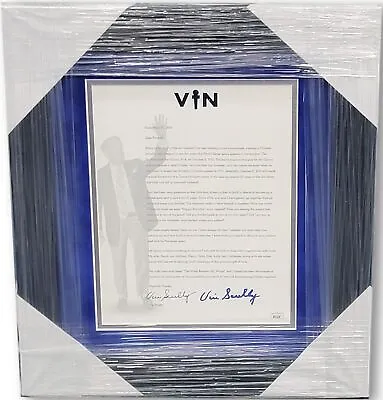 Vin Scully Hand Signed Autographed Final Broadcast Letter Framed JSA RR32026 • $1499.99