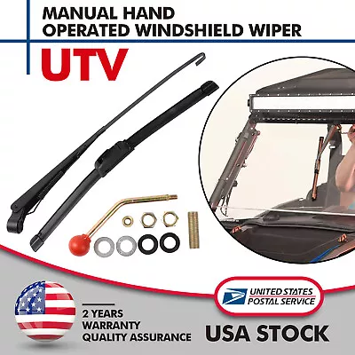 Universal UTV Manual Windshield Wiper Blade Kit (Hand Operated) For Golf Carts • $11.12