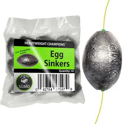 Egg Sinker With Line-Protecting Inserts To Guard Against Damage 1oz-8oz • $28.79