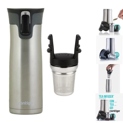 $46.71 • Buy Contigo West Loop Thermos Travel Mug SS Autoseal® 591mL & Tea Infuser