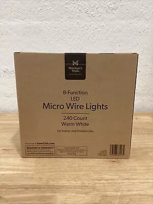 Members Mark 8 Function 240 Count LED Micro Wire Lights Warm White • $24