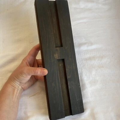 £14.99 • Buy Original Large Vintage Wooden Letterpress Printers Block Letter H - 34 Cm Tall