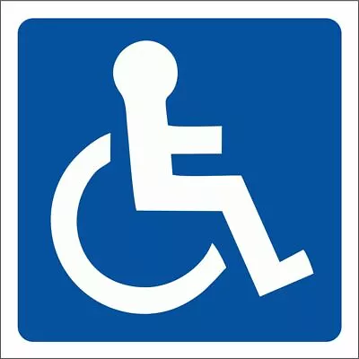 £0.99 • Buy DISABLED LOGO Self-adhesive Backed Stickers 3 Sizes Car Taxi Minibus Coach 