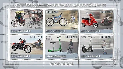 Road Transport II / Two Wheels - Mozambique 2009 M/s MNH Sc. 1821 #MOZ9107a • $3.99