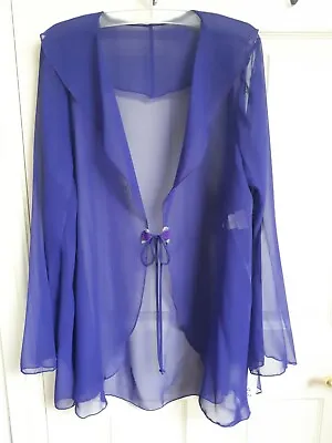 Shirley Of Hollywood Purple Negligee Robe Size 18-20 Women Designer Nightwear • £29.95