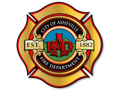 3x3 Inch Asheville City Fire Maltese Logo Sticker Decal Bumper NC North Carolina • $9