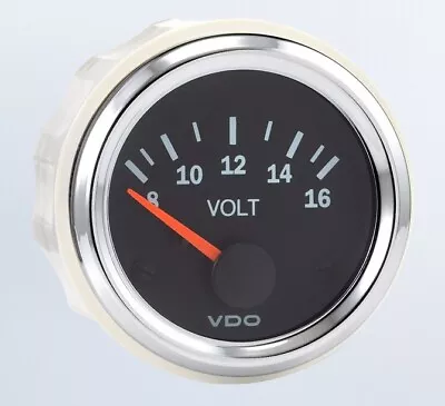 VDO 332-193 Vision Chrome 12Volt Voltmeter Gauge  Very Limited Stock... HURRY! • $69