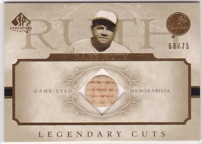 Babe Ruth 2005 Upper Deck Legendary Cuts Lc-br Game Used Bat Card  68/75  • $2499.99