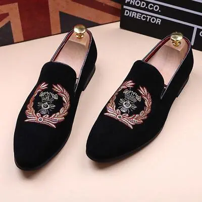 Hot Handmade Men Velvet Slippers Loafers Slip On Dress Shoes Casual Men's Flats • $42.83