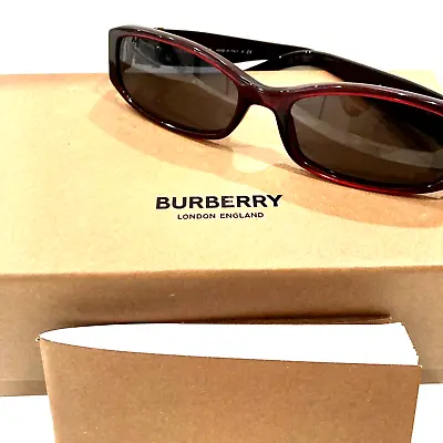 BURBERRY Sunglasses Eyeglasses Frames 52 16 125 Italy Burgundy Red Womens B2053 • $32.99