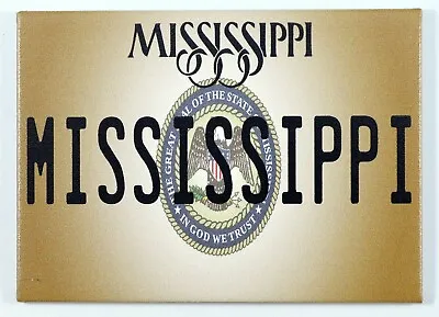 Mississippi License Plate Fridge Collector's Souvenir Magnet 2.5  X 3.5   • $8.45
