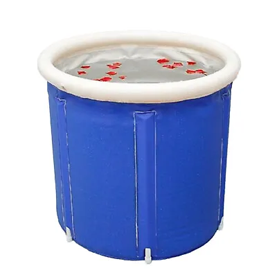 $38 • Buy Portable Bathtub Inflatable Water Tub Folding Adult Spa Bath Bucket Indoor(Blue)