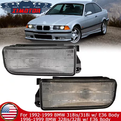 Fog Lights For 92-99 BMW E36 M3 3 Series 92-98 Factory Lamps Clear Glass Lens • $37.99