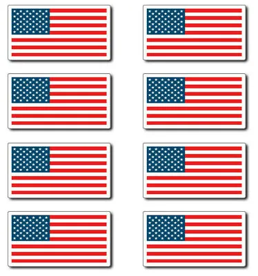 8 Mini USA Flag Hard Hat Phone Stickers / Vinyl Decals Patriotic American Flags • $2.95