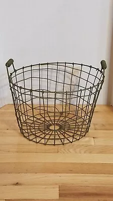 Vintage Metal Wire Basket Egg Clam Gathering Basket • $19.99