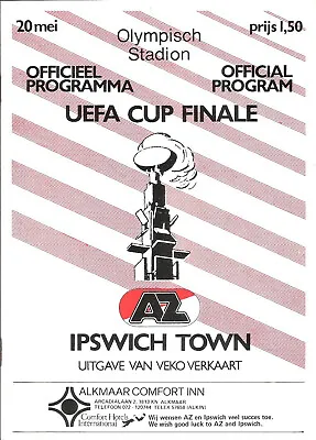 £2.99 • Buy UEFA CUP FINAL 1981 AZ'67 Alkmaar V Ipswich Town Programme