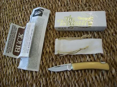 VINTAGE BUCK KNIFE 527 White Micarta  The Treasury  / NOS 1987 Mint • $124.20