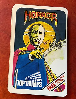 WADDINGTONS TOP TRUMPS HORROR 70S/80S 32 Playing Cards + 4 Very Gd Cond Full Set • £40