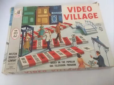 Vintage Milton Bradley 1960 VIDEO VILLAGE MB Board Game • $14.98