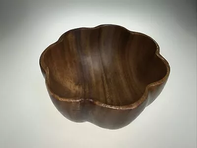 Islander Acacia Wood 5.75  Round Round Flare Bowl • $18.99