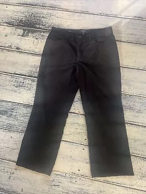 Talbots Womens Velvet Signature Boot Cut Pants Size 10 Black Cotton Blend 25”ins • $22.99