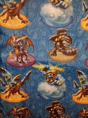 SKYLANDERS Giants Spyro The Dragon Twin Flat Sheet Boys Video Game Wall Curtain  • $9.99